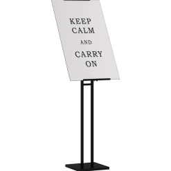 Outlet vidaXL Mässmontrar 2 pcs 26,5 x 26,5 x 150 cm Stål Svart