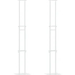 New vidaXL Mässmontrar 2 pcs 30 x 23,5 x 210 cm Stål Vit