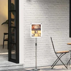 vidaXL Mässmontrar Silver 30 x 25 x 128 cm Aluminium