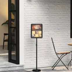 Outlet vidaXL Mässmontrar 30 x 25 x 128 cm Aluminium Svart
