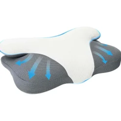vidaXL Nackkudde Vit Minneskum 57 x 36 x 13 cm