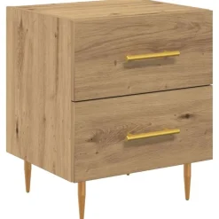 Outlet vidaXL Nattduksbord 40 x 35 x 47,5 cm Konstruerat trä artisan ek