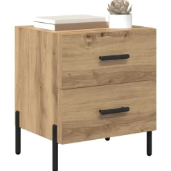 vidaXL Nattduksbord Artisan Ek 40 x 35 x 47,5 cm Konstruerat trä