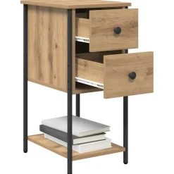 vidaXL Nattduksbord artisan ek 32 x 42 x 70 cm Konstruerat trä