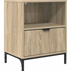 vidaXL Nattduksbord med låda Sonoma ek 49 x 36 x 61 cm Konstruerat trä
