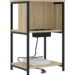 vidaXL Nattduksbord Sonoma-ek 38 x 31 x 61 cm Konstruerat trä Sonoma ek