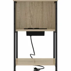 vidaXL Nattduksbord Sonoma-ek 38 x 31 x 61 cm Konstruerat trä Sonoma ek