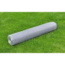 vidaXL Nätstängsel galvaniserat stål kvadrat 1x25 m silver