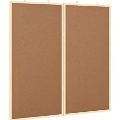 Outlet vidaXL Oannonserad tavla Brun 80 x 80 x 1.4 cm Massiv furu