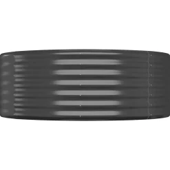 Best vidaXL Odlingslåda galvaniserat stål 100x100x36 cm Antracit