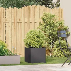 Discount vidaXL Odlingslåda 40x40x40 cm kallvalsat stål Svart
