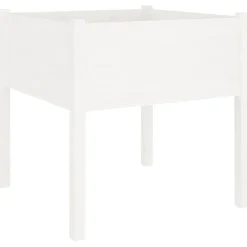 Online vidaXL Odlingslåda 70x70x70 cm massiv furu Vit