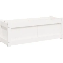 vidaXL Odlingslåda 90x31x31 cm vit massiv furu