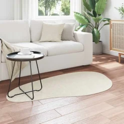 vidaXL Områdesmattor HUARTE Kräm 80 x 150 cm Polyester