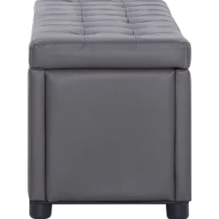 Sale vidaXL Ottoman med förvaring konstläder Grå