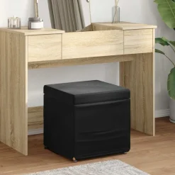Outlet vidaXL Pall 41 x 41 x 40 cm Sammet och konstruerat trä Svart