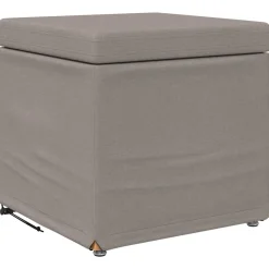 vidaXL Pall Taupe 41 x 41 x 40 cm Tyg och Konstruerat Trä