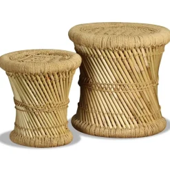 Discount vidaXL Pallar 2 st bambu och jute Brun