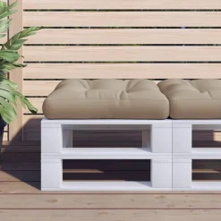 vidaXL Palldyna taupe 50x50x12 cm tyg
