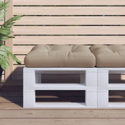 Clearance vidaXL Palldyna 58x58x10 cm tyg Taupe