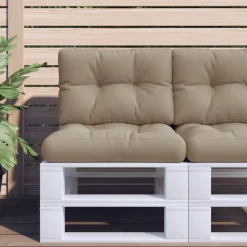 vidaXL Palldynor 2 st taupe tyg