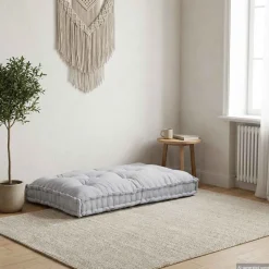 New vidaXL Pallettsoffa Kudde 120 x 80 x 12 cm Tyg Grå
