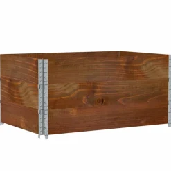 Sale vidaXL Pallkragar 3 st brun 120x80 cm massivt furu Mörkbrun