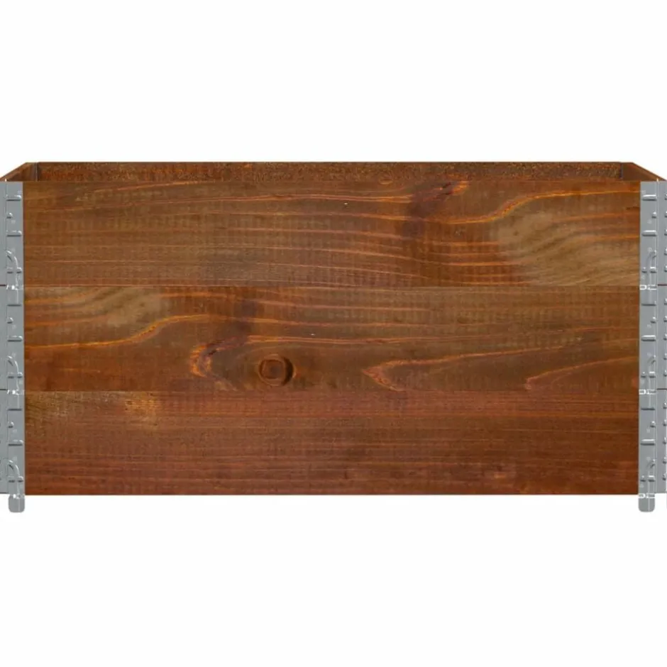 Sale vidaXL Pallkragar 3 st brun 120x80 cm massivt furu Mörkbrun