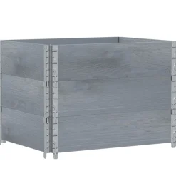 Best vidaXL Pallkragar 3 st 80x60 cm massivt furu Grå