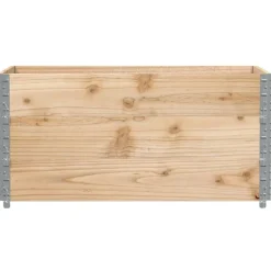 Outlet vidaXL Pallkragar 3 st 120x80 cm massivt furu Naturfärg
