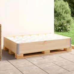 Clearance vidaXL Pallkrage 80x120 cm massiv furu Brun