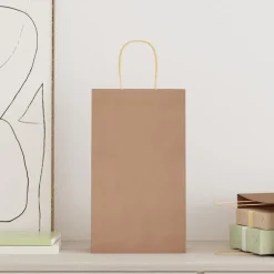 Best vidaXL Papperspåsar 50 st med handtag 21x11x36 cm Brun
