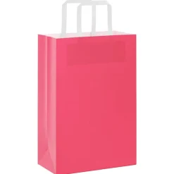 vidaXL Papperspåsar 50 st med handtag 21x11x31 cm Rosa
