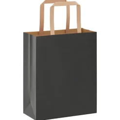 Sale vidaXL Papperspåsar 250 st med handtag 18x8x22 cm Svart