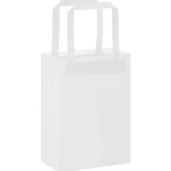 vidaXL Papperspåsar 50 st med handtag vit 15x8x21 cm