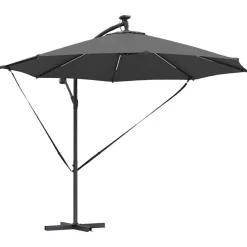 Clearance vidaXL Parasoll 294 x 294 x 248 cm Polyester och aluminium Antracit