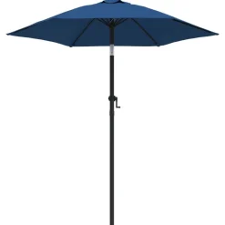 Hot vidaXL Parasoll 200x224 cm aluminium Blå