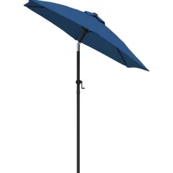 Hot vidaXL Parasoll 200x224 cm aluminium Blå
