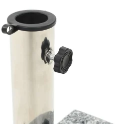 Best vidaXL Parasollfot granit 10 kg halvrund Grå