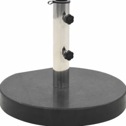Outlet vidaXL Parasollfot granit rund 28,5 kg Svart