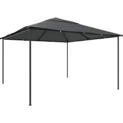 vidaXL Paviljong 4x4x3 m antracit 180 g/m²
