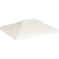 vidaXL Paviljongtak 310 g/m² 3 x 4 m gräddvit
