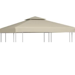 vidaXL Paviljongtak 310 g/m² 3 x 3 m beige