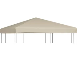 vidaXL Paviljongtak 310 g/m² 3x3 m beige