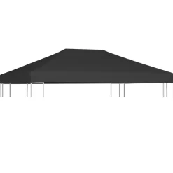 vidaXL Paviljongtak 310 g/m² 4x3 m grå