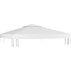 vidaXL Paviljongtak med ventilering 310 g/m² 3x3 m vit