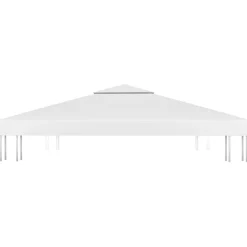 vidaXL Paviljongtak med ventilering 310 g/m² 3x3 m vit