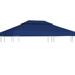 Discount vidaXL Paviljongtak med ventilering 310 g/m² 4x3 m Blå