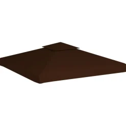 Best vidaXL Paviljongtak med ventilering 310 g/m² 3x3 m Brun