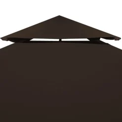 Best vidaXL Paviljongtak med ventilering 310 g/m² 3x3 m Brun